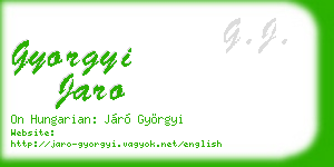 gyorgyi jaro business card