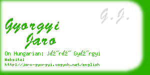 gyorgyi jaro business card